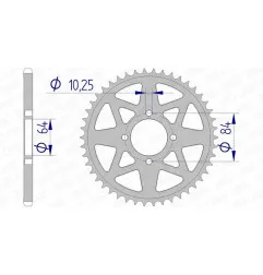 AFAM Kettenrad Alu 40 Zähne, Teilung 520 für SUZUKI LTZ 400 und KAWASAKI KFX 400 2003-2018