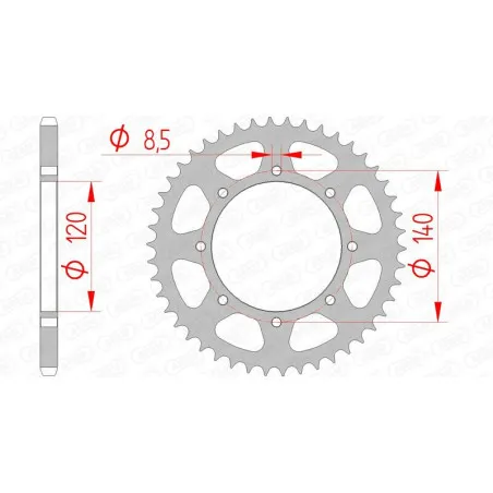 AFAM Kettenrad Stahl Teilung 520 für KAWASAKI KLE 500, KLR 650, KLX 650 1987-2019