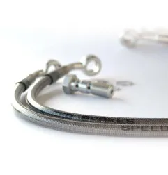 Speedbrakes Aviation Brake Hose Stainless Steel/Silver Banjo TECNIUM para HONDA CR 125, CR 500, CRF 250, CRF 250 X