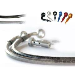 Speedbrakes Aviation Clutch Hose Stainless Steel/Black Banjo TECNIUM para KTM EXC 125, EXC 200, EXC 250, EXC 400, EXC 450