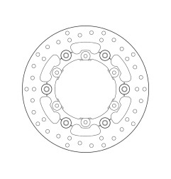 Disco de freno BREMBO Serie Oro redondo flotante para KTM RALLY 450, BETA RR 350, HUSQVARNA SUPERMOTO 701 y GAS GAS SM 700