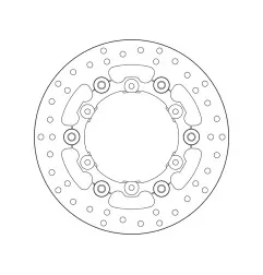 Disque de frein BREMBO Serie Oro rond flottant pour KTM RALLY 450, BETA RR 350, HUSQVARNA SUPERMOTO 701 et GAS GAS SM 700