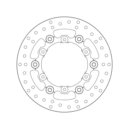 Disco de freno BREMBO Serie Oro redondo flotante para KTM RALLY 450, BETA RR 350, HUSQVARNA SUPERMOTO 701 y GAS GAS SM 700