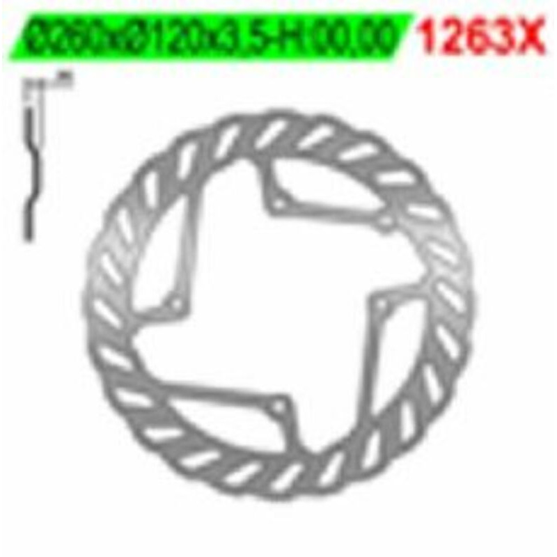 Disque de frein NG BRAKES pétale fixe pour BETA RR 250, RR 400, RR 450, RR 498, RR 520 de 2005 à 2014