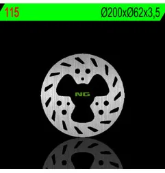Disque de frein NG BRAKES rond fixe pour GAS GAS EC 50 ROOKIE, PAMPERA 125, PAMPERA 250, PAMPERA 280, SM 50 de 1995 à 2005