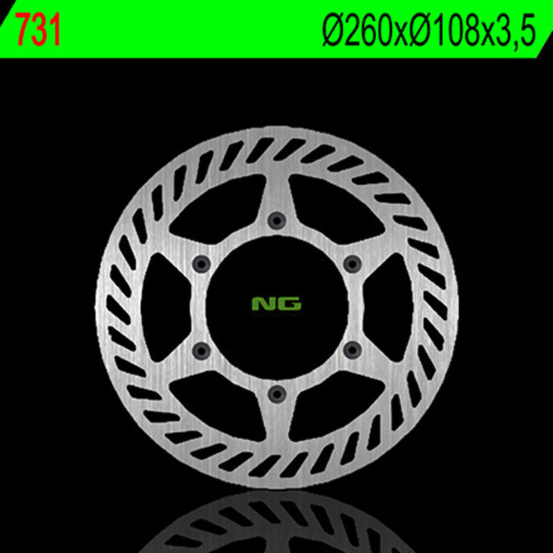 Disque de frein NG BRAKES rond fixe pour GAS GAS EC 125, EC 200, EC 250, EC 300, ECF 250 de 1999 à 2020