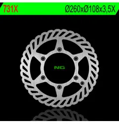 NG BRAKES Bremsscheibe Wave starr für GAS GAS EC 125, EC 200, EC 250, EC 300, ECF 250 1999-2020