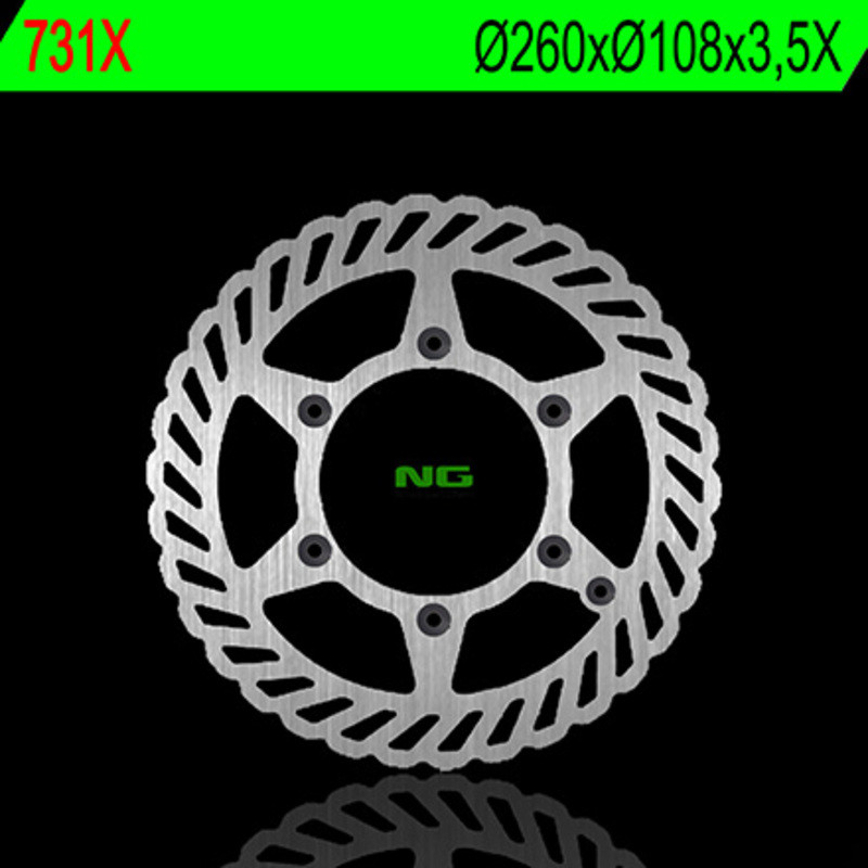 Disque de frein NG BRAKES pétale fixe pour GAS GAS EC 125, EC 200, EC 250, EC 300, ECF 250 de 1999 à 2020