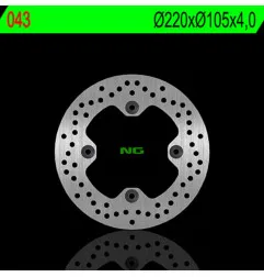 Disco de freno NG BRAKES redondo fijo para HONDA XR 250, XR 600, SUZUKI LTZ 250, LTZ 400, ARCTIC CAT DVX 400 y KAWASAKI KFX 400