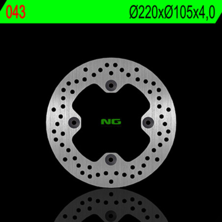 Disque de frein NG BRAKES rond fixe pour HONDA XR 250, XR 600, SUZUKI LTZ 250, LTZ 400, ARCTIC CAT DVX 400 et KAWASAKI KFX 400