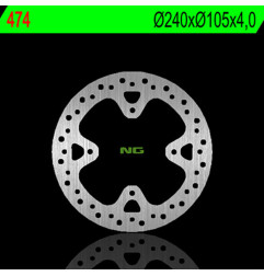 Disco de freno NG BRAKES redondo fijo para HONDA XR 650 de 2000 a 2007