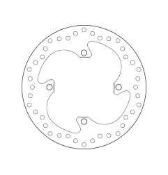 BREMBO Serie Oro Round Fixed Brake Disc for KAWASAKI KLX 450, KX 125, KX 250, KXF 250, KXF 450 and SUZUKI RMZ 250 2003-2023