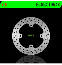 Disque de frein NG BRAKES rond fixe pour KAWASAKI KLX 450, KX 125, KX 250, KXF 250, KXF 450 et SUZUKI RMZ 250 de 2003 à 2027