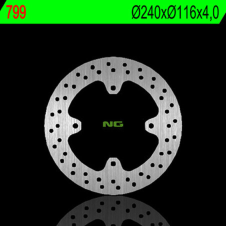 Disque de frein NG BRAKES rond fixe pour KAWASAKI KLX 450, KX 125, KX 250, KXF 250, KXF 450 et SUZUKI RMZ 250 de 2003 à 2027