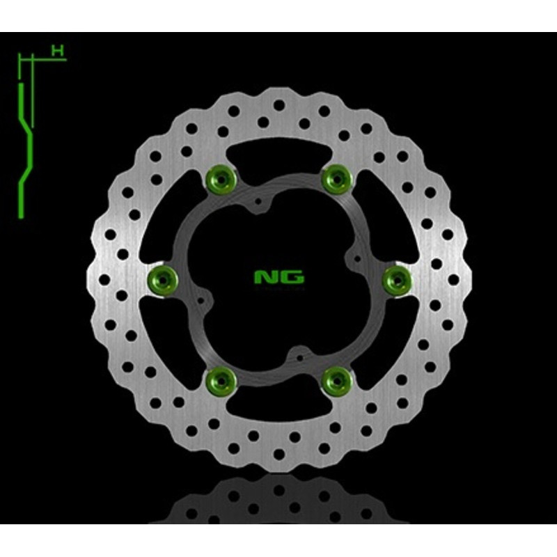 Disco de freno NG BRAKES ondulado flotante para KTM FREERIDE 250, FREERIDE 350 de 2013 a 2017