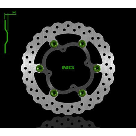 Disco de freno NG BRAKES ondulado flotante para KTM FREERIDE 250, FREERIDE 350 de 2013 a 2017