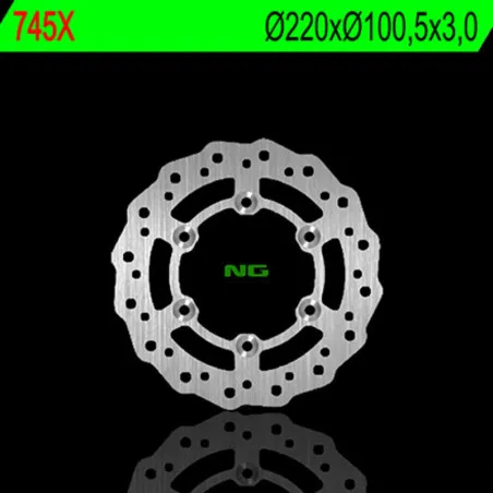 Disque de frein NG BRAKES pétale fixe pour SUZUKI RM 85 et YAMAHA YZ 80 de 1993 à 2023