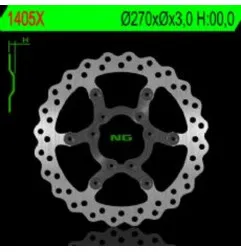 Disco de freno NG BRAKES ondulado flotante para TM RACING EN 250, EN 300, ENF 250, MX 125, MX 250 de 2001 a 2023