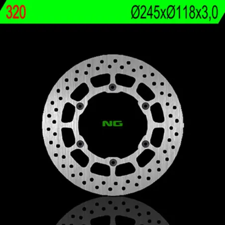 Disque de frein NG BRAKES rond fixe pour YAMAHA WR 250, WRF 400, YZ 125, YZ 250, YZF 400 de 1990 à 2000