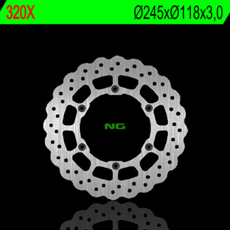 NG BRAKES Wave Fixed Brake Disc for YAMAHA WR 250, WRF 400, YZ 125, YZ 250, YZF 400 1990-2000