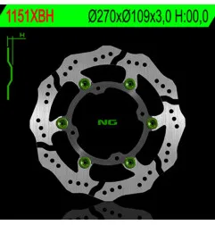 Disco de freno NG BRAKES ondulado flotante para HUSABERG FE 400, FE 501, FS 650 y HUSQVARNA CR 125, FE 250, FE 501