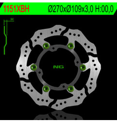 NG BRAKES Wave Floating Brake Disc for HUSABERG FC 550, FE 400, FE 501, FS 650 and HUSQVARNA CR 125, FC 250, FE 250, FE 501