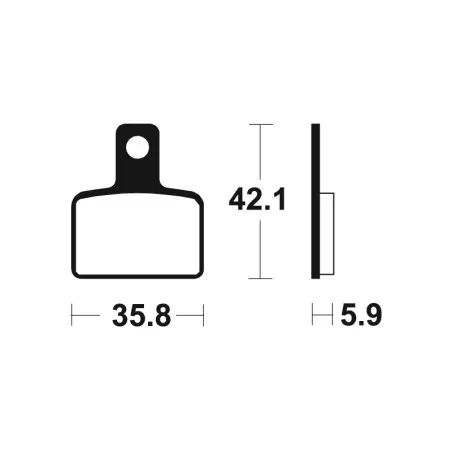 TECNIUM Racing MX/ATV Sintered Metal Brake pads for BETA EVO 125, EVO 200, EVO 250, EVO 300, EVO 300 2T SS 2009-2023