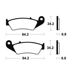 Pastillas de freno TECNIUM Sinterizadas para BETA RR 125, RR 200, RR 250, RR 300, RR 350 y APRILIA MXV 450, RXV 450, RXV 550