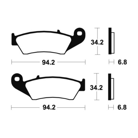Plaquettes de frein TECNIUM Racing MX/Quad métal fritté pour BETA RR 250, RR 300, RR 350 et APRILIA MXV 450, RXV 450, RXV 550