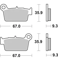 Pastillas de freno sinterizadas de competición BREMBO para BETA RR 125, RR 250, RR 300 y APRILIA RXV 450, SXV 450, SXV 550