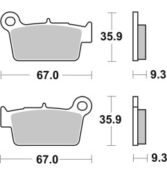 Plaquettes de frein BREMBO Off-Road métal fritté pour BETA RR 125, RR 250, RR 300 et APRILIA RXV 450, SXV 450, SXV 550
