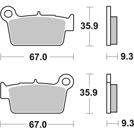 Plaquettes de frein BREMBO Off-Road métal fritté pour BETA RR 125, RR 250, RR 300 et APRILIA RXV 450, SXV 450, SXV 550