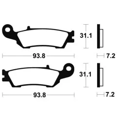 TECNIUM MX/ATV Sintermetall Bremsbeläge für YAMAHA YZ 125, YZ 250, YZ 250 X, YZF 250, YZF 450 2007-2027