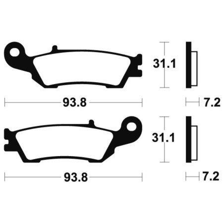 Pastillas de freno TECNIUM Sinterizadas para YAMAHA YZ 125, YZ 250, YZ 250 X, YZF 250, YZF 450 de 2007 a 2027