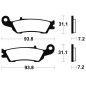 Pastillas de freno TECNIUM Sinterizadas para YAMAHA YZ 125, YZ 250, YZ 250 X, YZF 250, YZF 450 de 2007 a 2027