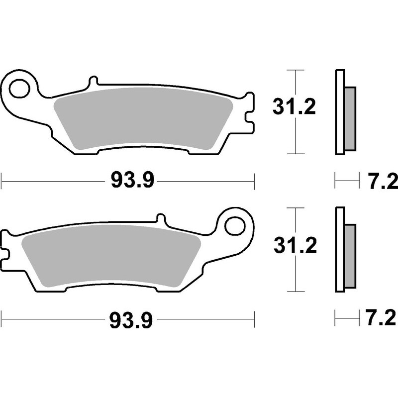 Plaquettes de frein BREMBO Off-Road métal fritté pour YAMAHA YZ 125, YZ 250, YZ 250 X, YZF 250, YZF 450 de 2007 - 07YA47SD