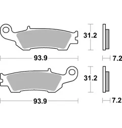 Plaquettes de frein BREMBO Off-Road métal fritté pour YAMAHA YZ 125, YZ 250, YZ 250 X, YZF 250, YZF 450 de 2007 - 07YA47SX