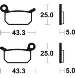 Pastillas de freno TECNIUM Sinterizadas racing para KTM SX 50, SX 50 MINI, HUSQVARNA TC 50, TC 50 MINI y GAS GAS MC 50, MCE 5