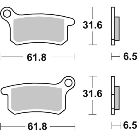 BREMBO Off-Road Sintermetall Bremsbeläge für KTM SX 105, SX 65, SX 85, HUSQVARNA TC 65 und GAS GAS MC 65 2002-2025