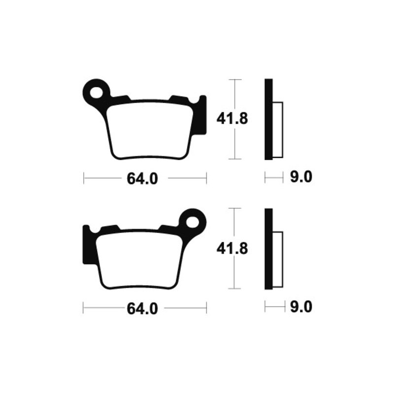 TECNIUM MX/ATV Sintermetall Bremsbeläge für GAS GAS EC 250, EC 300, HUSABERG FE 450 IE, TE 250 und HUSQVARNA CR 125 2006-2025