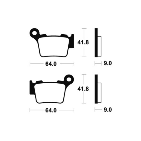 TECNIUM MX/ATV Sintermetall Bremsbeläge für GAS GAS EC 250, EC 300, HUSABERG FE 450 IE, TE 250 und HUSQVARNA CR 125 2006-2025