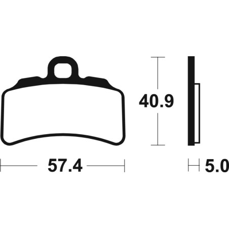 TECNIUM MX/ATV Sintered Metal Brake pads for GAS GAS TXT 125, TXT 250, TXT 250 GP, TXT 280, TXT 300 2019-2026