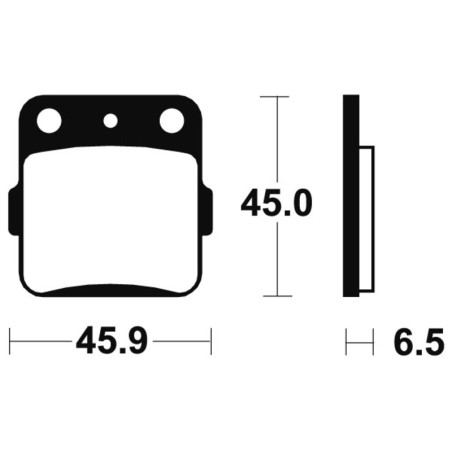 TECNIUM MX/ATV Sintered Metal Brake pads for HONDA CR 80, CR 85, SUZUKI LT 250 QUADRACER 2WD, RM 250 and YAMAHA YZ 125, YZ 250