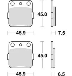 BRAKING Off-Road/ATV Sintered Metal Brake pads para KAWASAKI KX 100, KX 65 y HONDA CRF 150, TRX 300 EX SPORTRAX 2WD