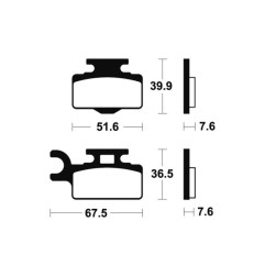 Pastillas de freno TECNIUM Sinterizadas para KAWASAKI KX 65, SUZUKI RM 65 y KTM SX 65 de 2000 a 2027
