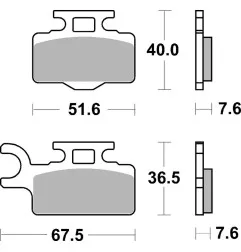 Plaquettes de frein BREMBO Off-Road métal fritté pour KAWASAKI KX 65 et SUZUKI RM 65 de 2000 à 2027