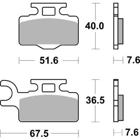 BREMBO Off-Road Sintered Metal Brake pads for KAWASAKI KX 65, SUZUKI RM 65 and KTM SX 65 2000-2027