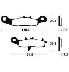 Pastillas de freno TECNIUM Sinterizadas para KAWASAKI KX 100, KX 80, KX 85, KX 85 L y SUZUKI RM 100, RM 85 de 1997 a 2027