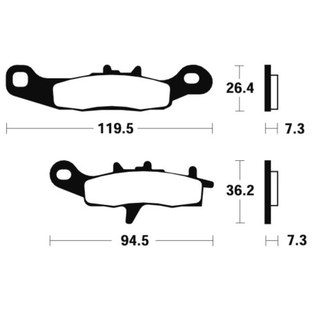 Pastillas de freno TECNIUM Sinterizadas para KAWASAKI KX 100, KX 80, KX 85, KX 85 L de 1979 a 2027