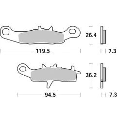 Pastillas de freno sinterizadas BREMBO para KAWASAKI KX 100, KX 80, KX 85, KX 85 L y SUZUKI RM 100, RM 85 de 1997 - 07KA22SD